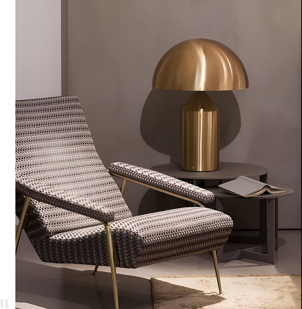 Nordic Brass Dome LED Table Lamp 3-Light