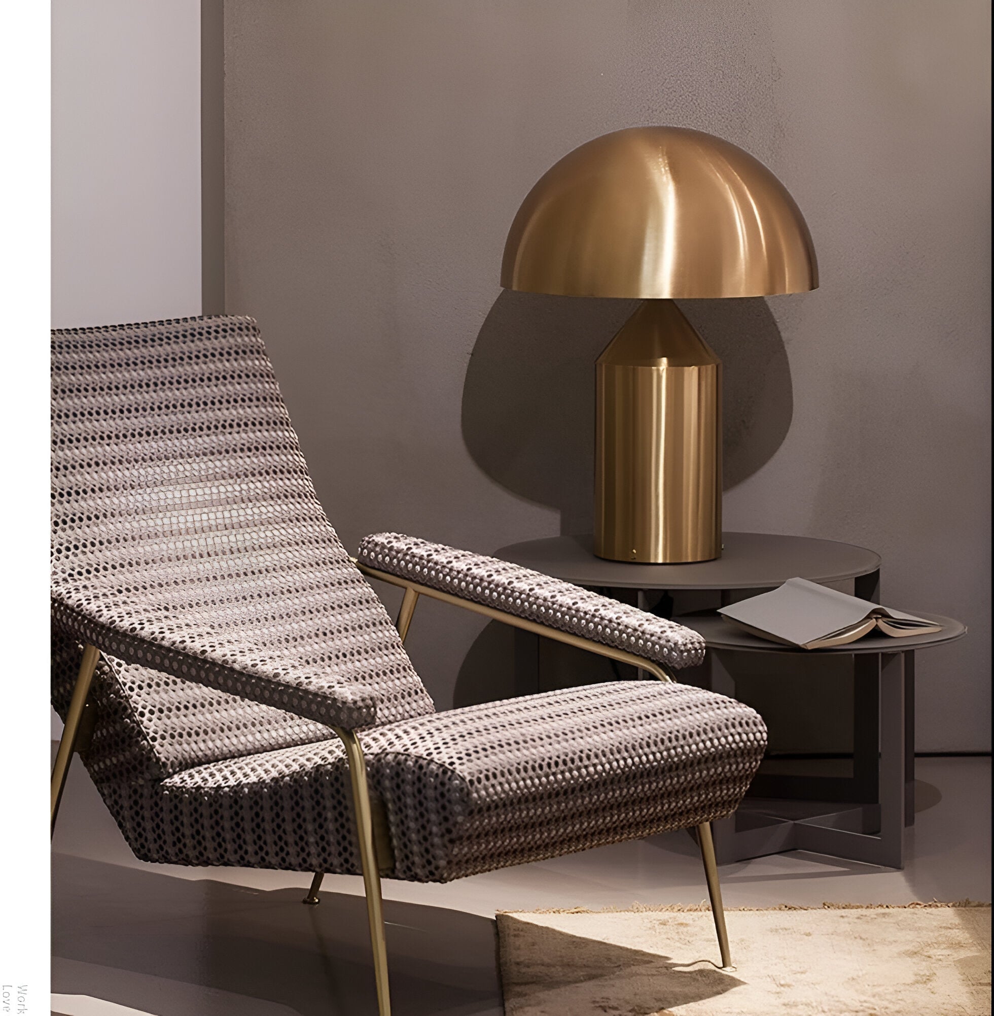 Nordic Brass Dome LED Table Lamp 3-Light