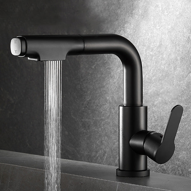 Guili | Modern Sink Faucet Pull-Down Lever Handle Brass Faucet Bathroom