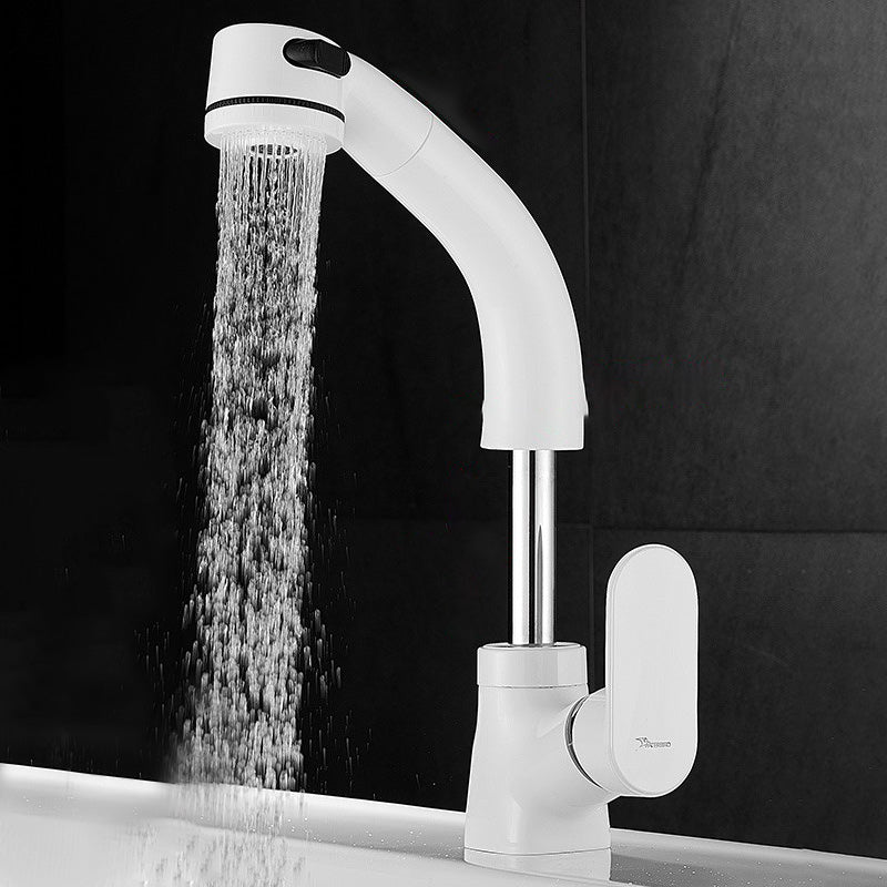 Guili | Modern Sink Faucet Pull-Down Lever Handle Brass Faucet Bathroom