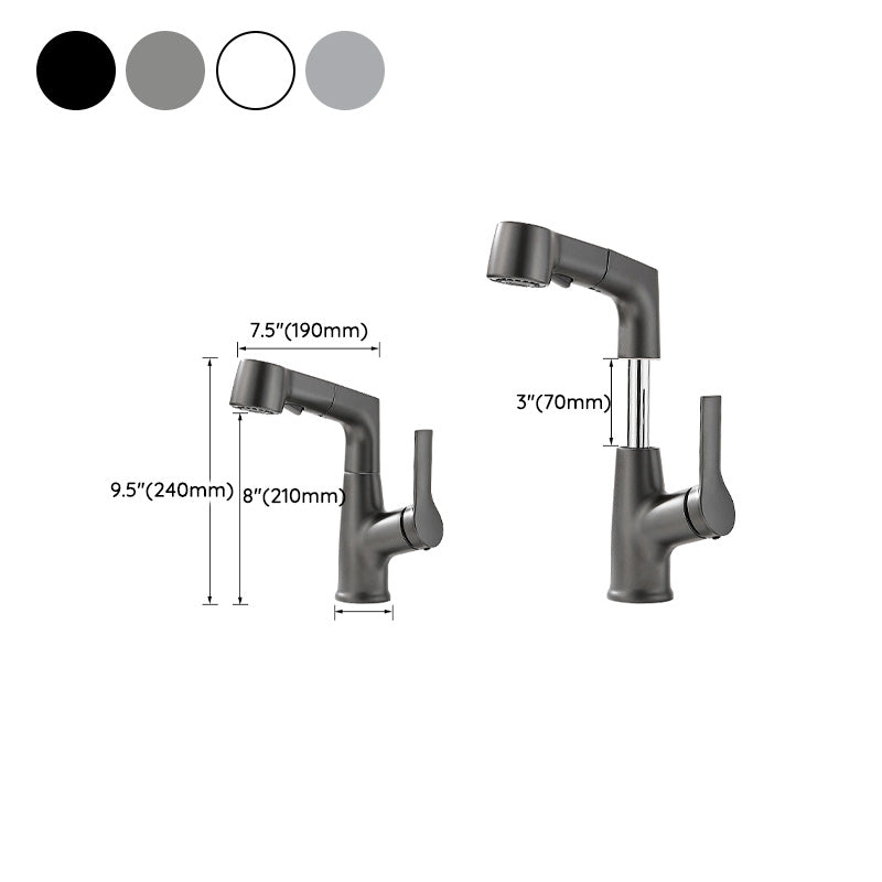 Guili | Modern Sink Faucet Pull-Down Lever Handle Brass Faucet Bathroom