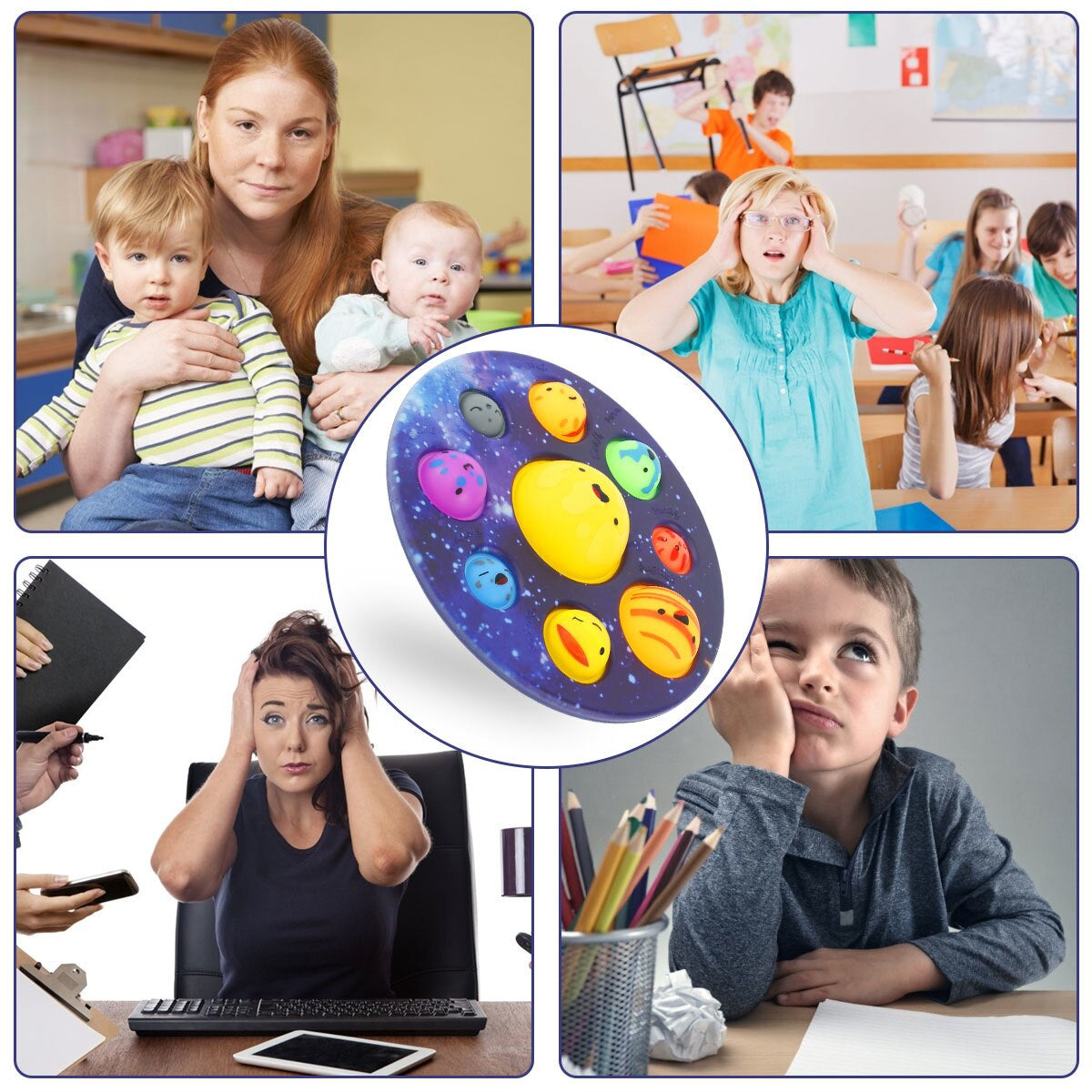 Guili | SpacePop | Relaxing Play Fun - Planet Simple Dimple Fidget Popper for Kids