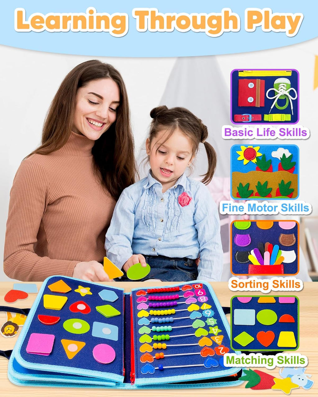 Guili | Felt Learning Board | Montessori Playboard - Creative Learning
