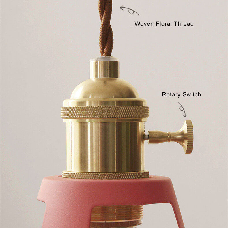 Industrial Colourful Metal Dome Pendant Light LED 1-light