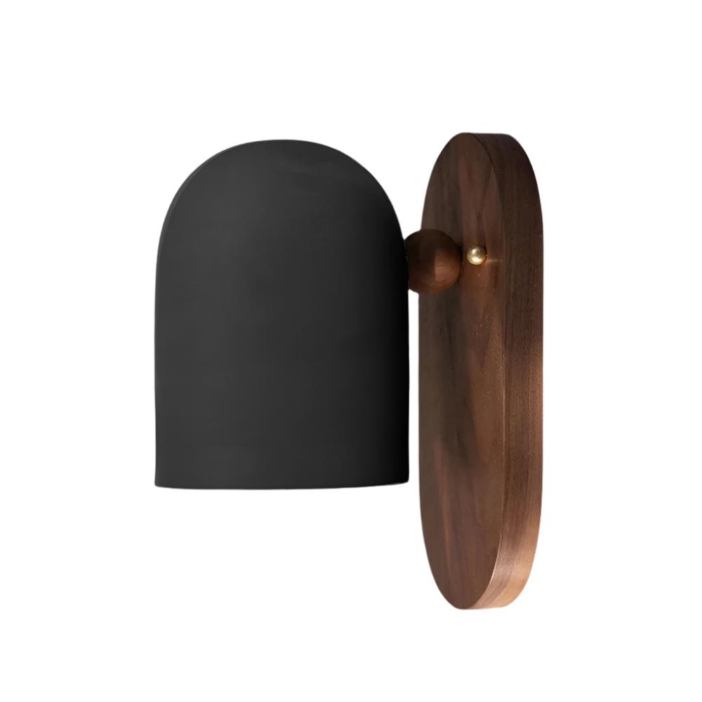 Nordic Zen Walnut Metal Wall Sconce LED 1-Light