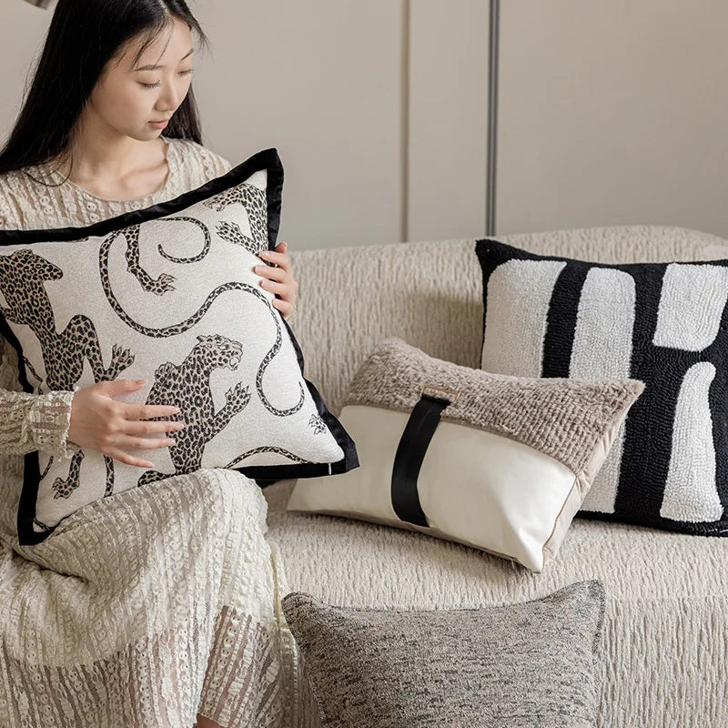 Guili | Sophisticated Jacquard Embroidered Decorative Pillow Covers