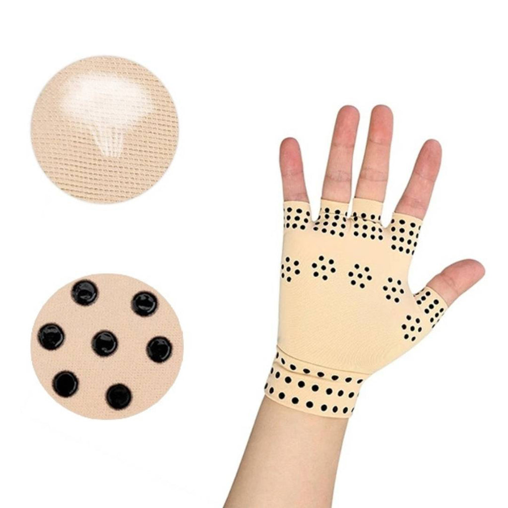 Guili | Fingerless Gloves for Arthritis & Pain Relief - Magnetic Compression for Improved Circulation and Reduced Swelling