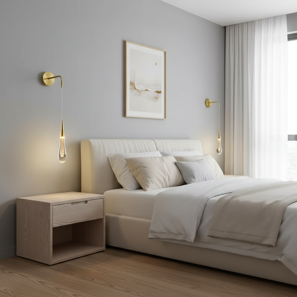 Modern Glass Raindrop LED Wall Sconce 1-Light