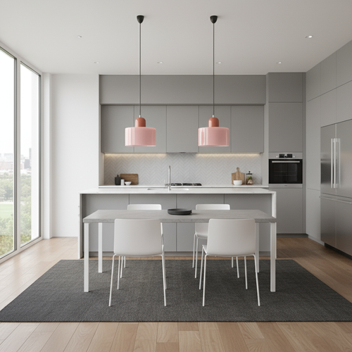 Bauhaus Glass Cylinder Pendant Light LED 1-Light