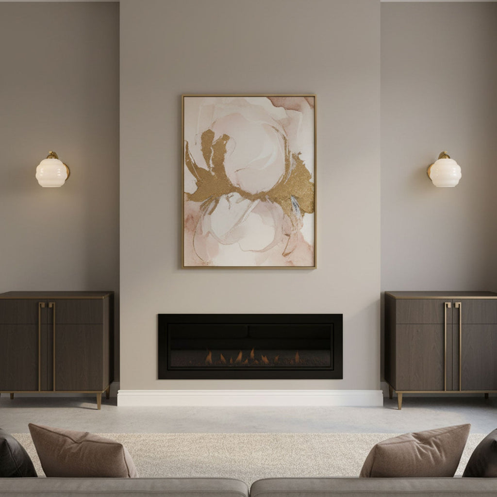 Art Deco Rippled Globe Glass Wall Sconce 1-Light