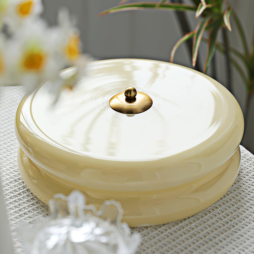 Art Deco Vintage Round Glass Ceiling Light 1-Light