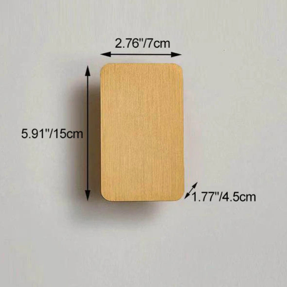 Nordic Minimalist Glass Rectangular LED Wall Sconce Light 2-light