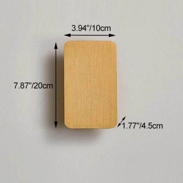 Nordic Minimalist Glass Rectangular LED Wall Sconce Light 2-light