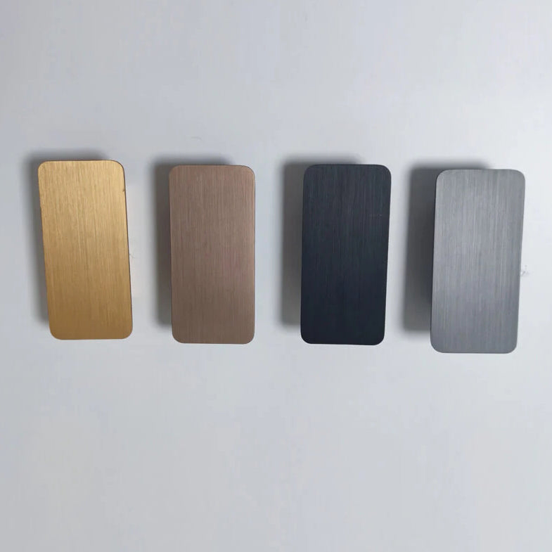 Nordic Minimalist Glass Rectangular LED Wall Sconce Light 2-light