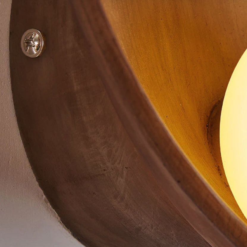 Modern Glass Round 1-Light Wall Sconce