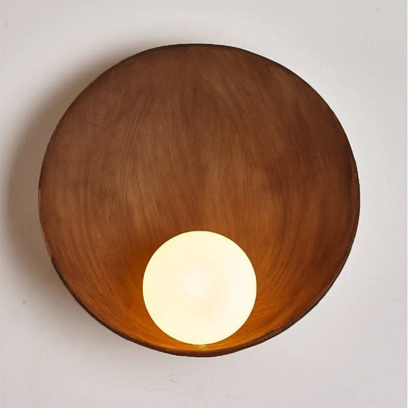 Modern Glass Round 1-Light Wall Sconce