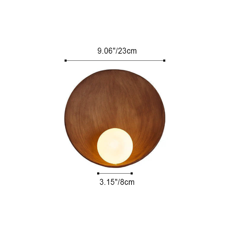 Modern Glass Round 1-Light Wall Sconce