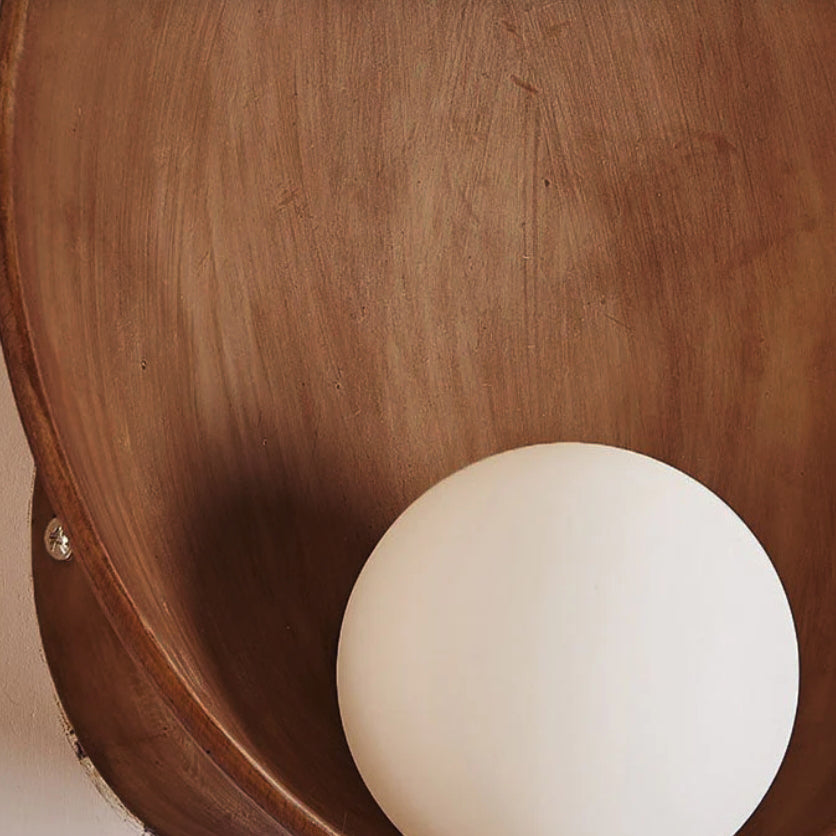 Modern Glass Round 1-Light Wall Sconce