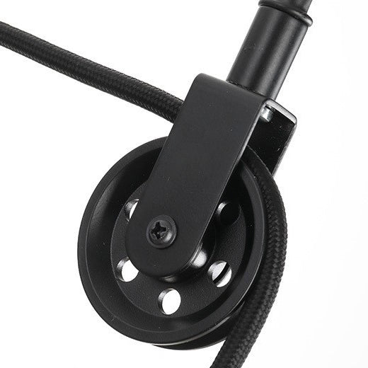 Retro Industrial Wrought Iron Pulley Wall Sconce 1-Light