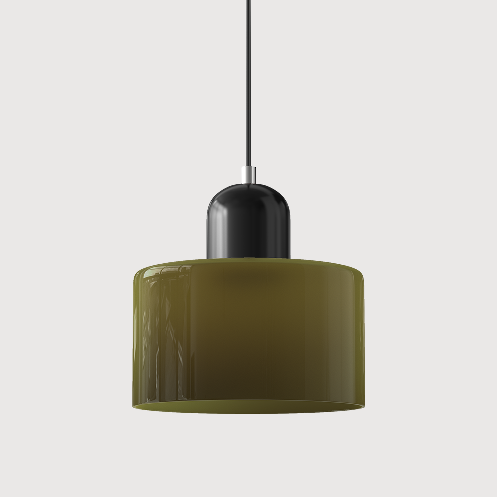 Bauhaus Glass Cylinder Pendant Light LED 1-Light