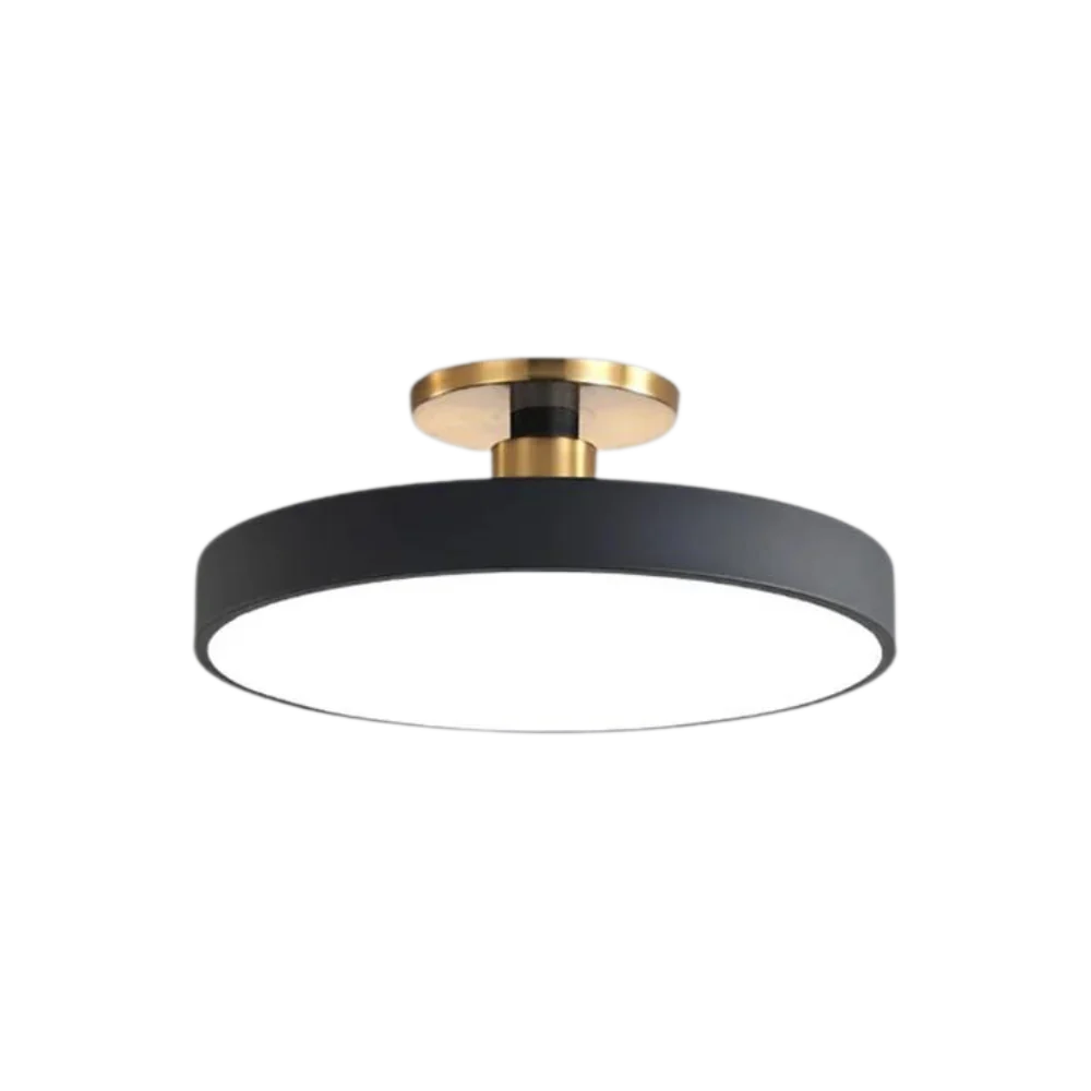 Modern Brass Round LED Ceiling Light 1-Light