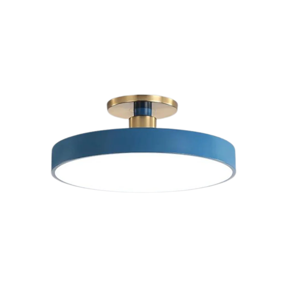 Modern Brass Round LED Ceiling Light 1-Light