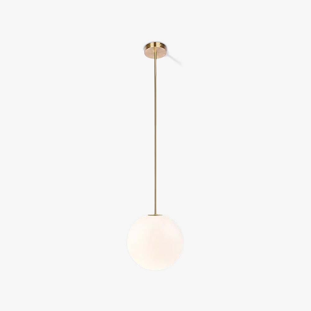 Minimalist Brass Globe Glass Pendant 1-Light
