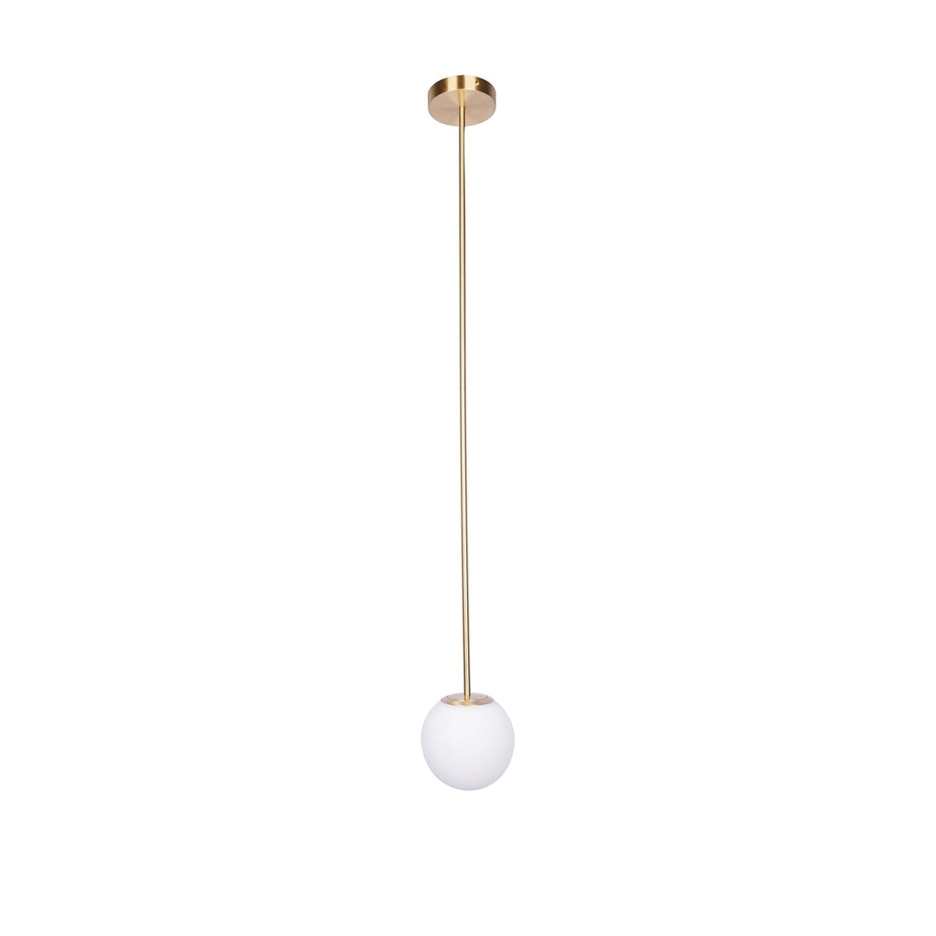 Minimalist Brass Globe Glass Pendant 1-Light