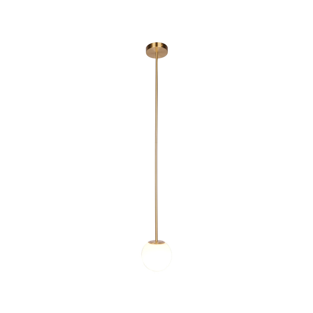 Minimalist Brass Globe Glass Pendant 1-Light