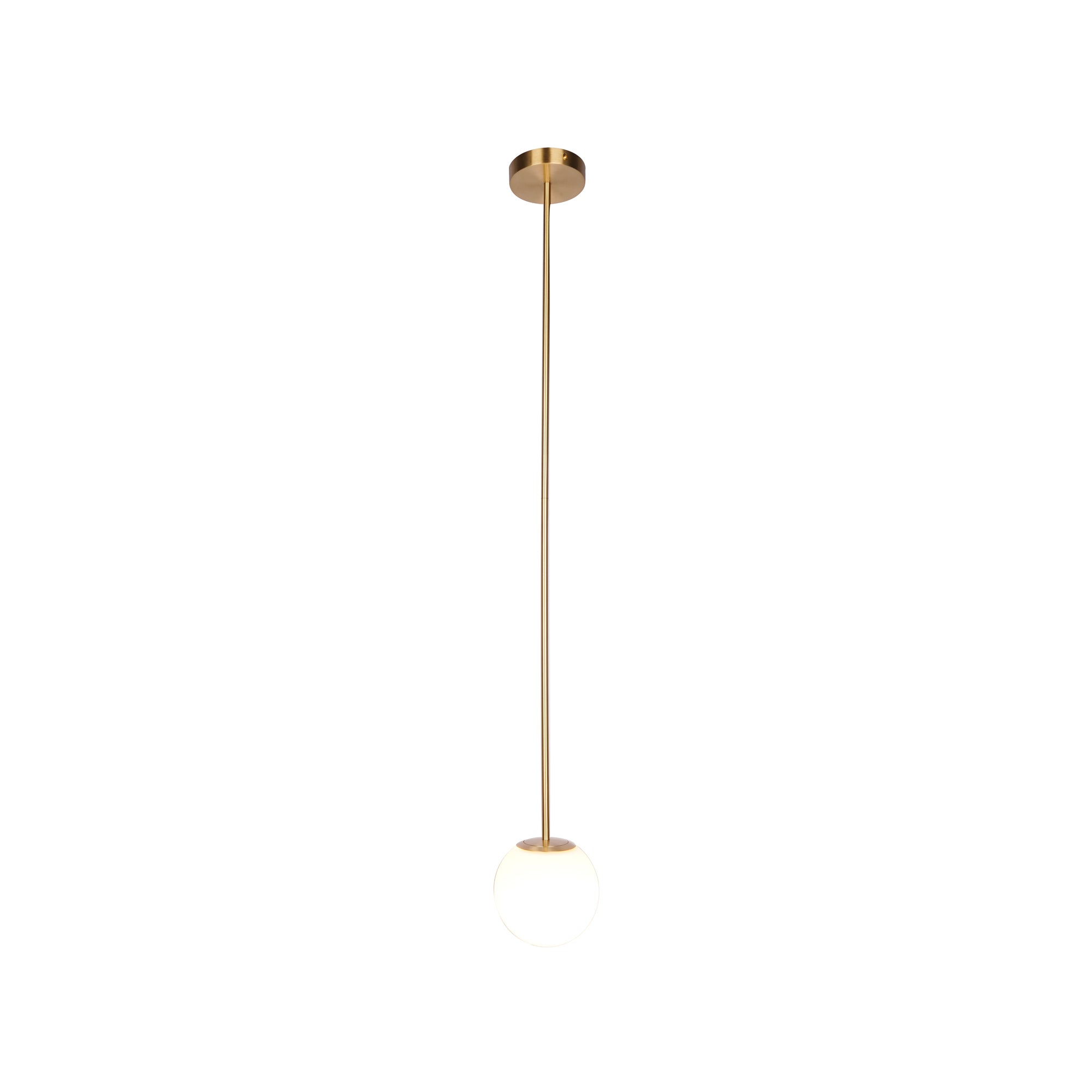 Minimalist Brass Globe Glass Pendant 1-Light