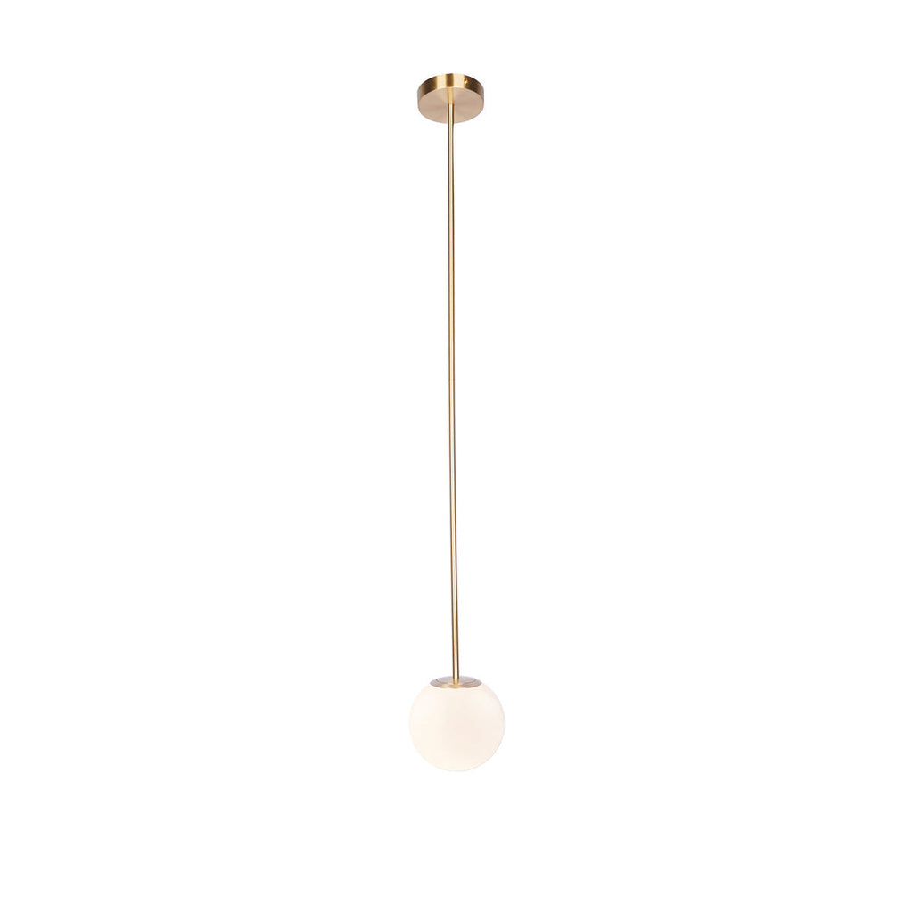 Minimalist Brass Globe Glass Pendant 1-Light