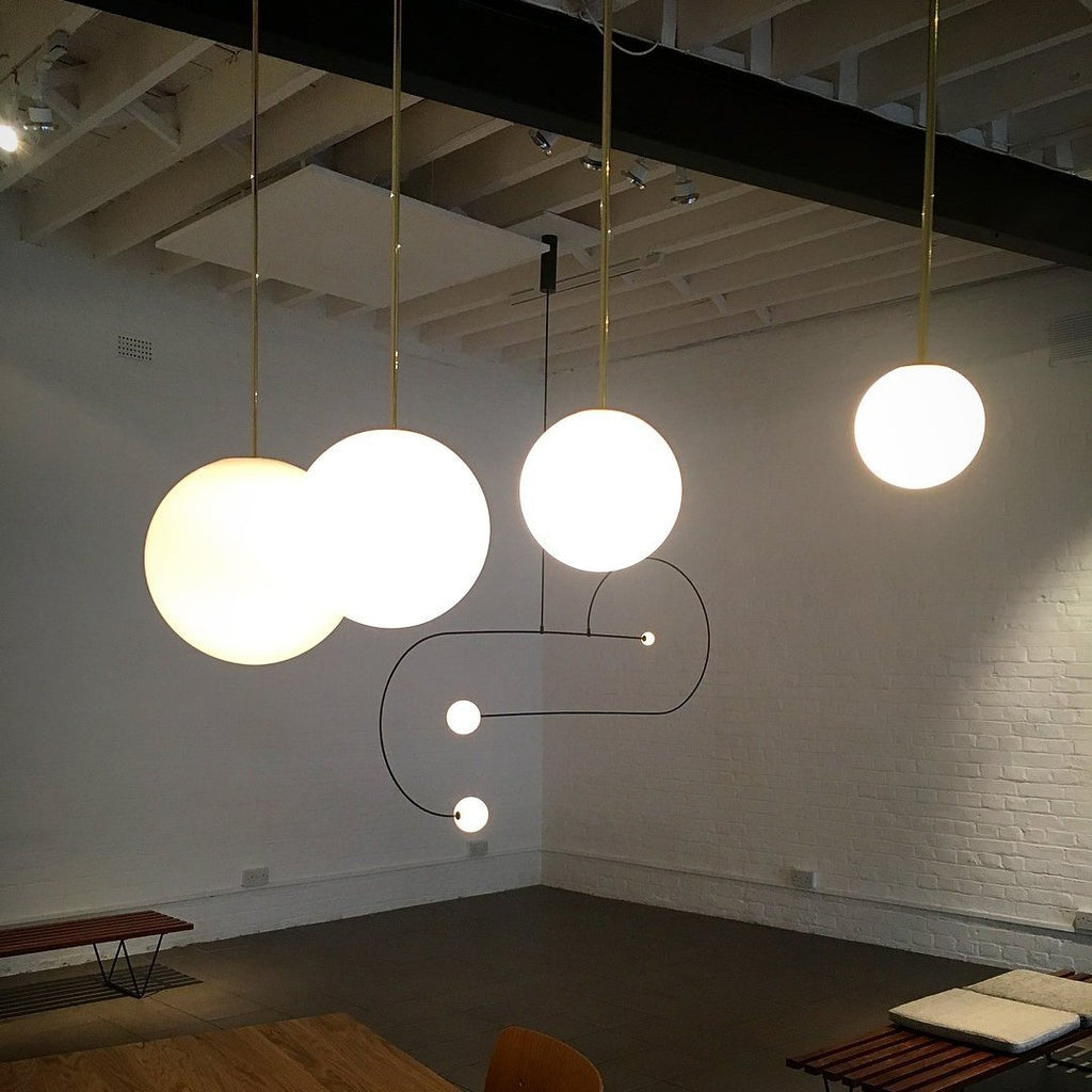 Minimalist Brass Globe Glass Pendant 1-Light