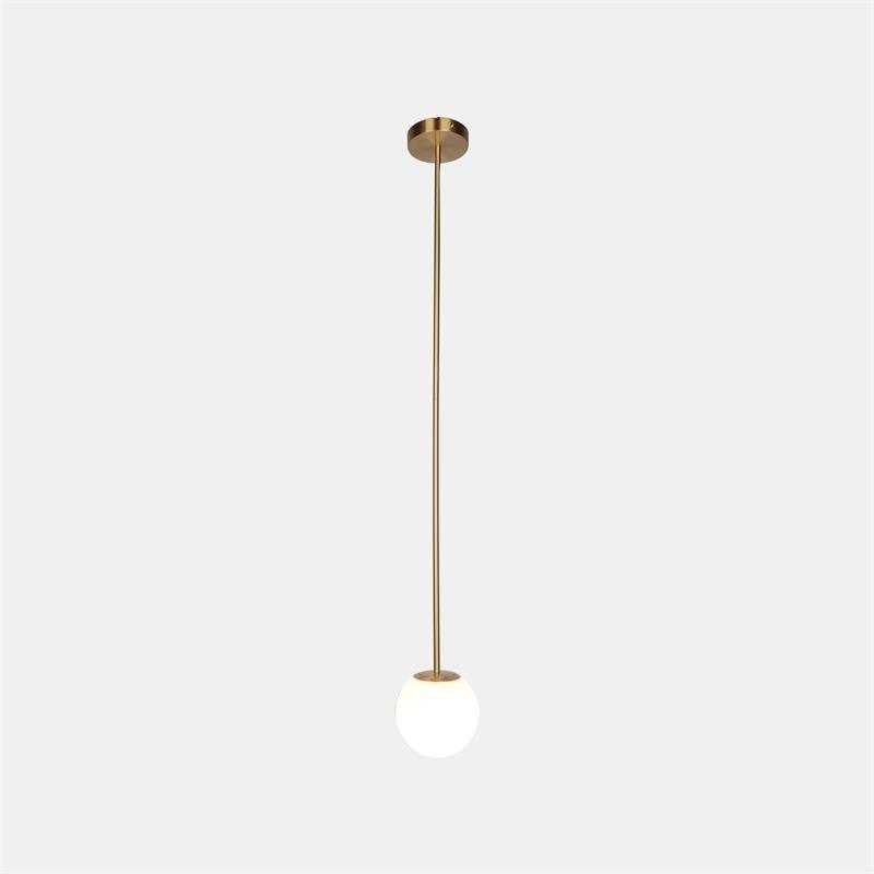 Minimalist Brass Globe Glass Pendant 1-Light