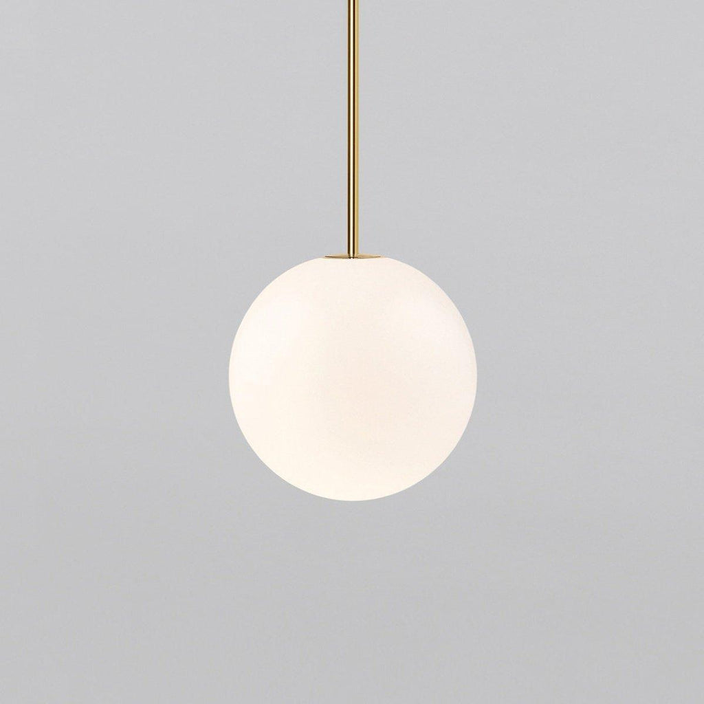 Minimalist Brass Globe Glass Pendant 1-Light