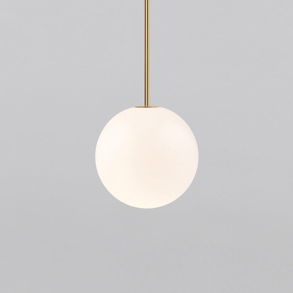 Minimalist Brass Globe Glass Pendant 1-Light