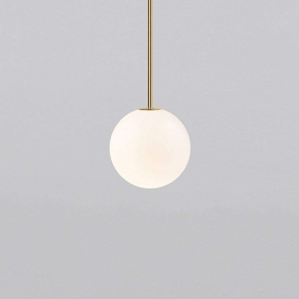 Minimalist Brass Globe Glass Pendant 1-Light