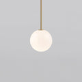 Minimalist Brass Globe Glass Pendant 1-Light