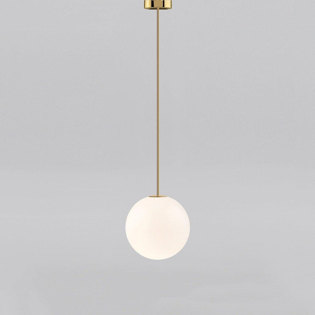 Minimalist Brass Globe Glass Pendant 1-Light