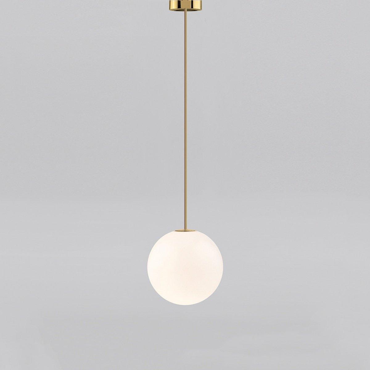 Minimalist Brass Globe Glass Pendant 1-Light