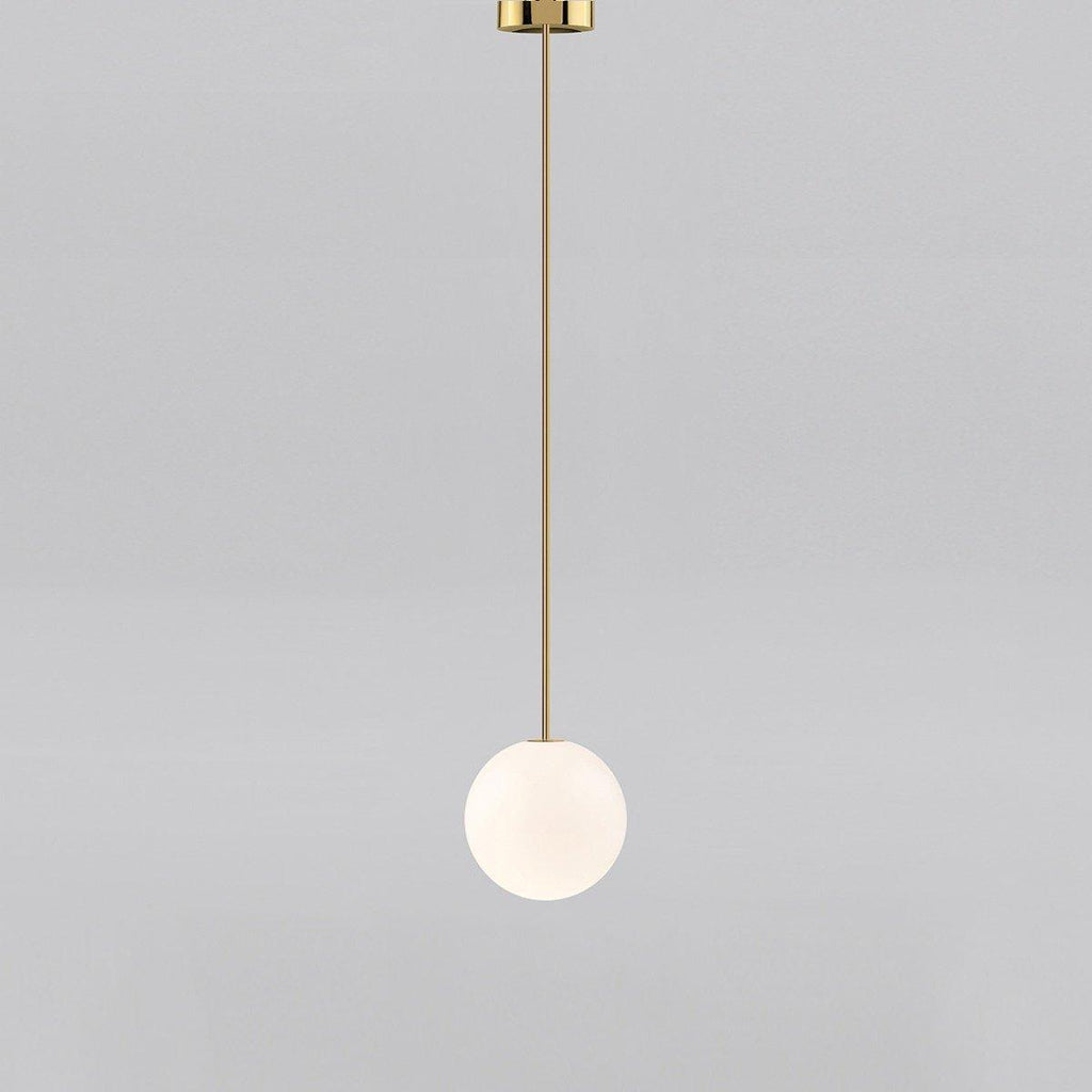 Minimalist Brass Globe Glass Pendant 1-Light