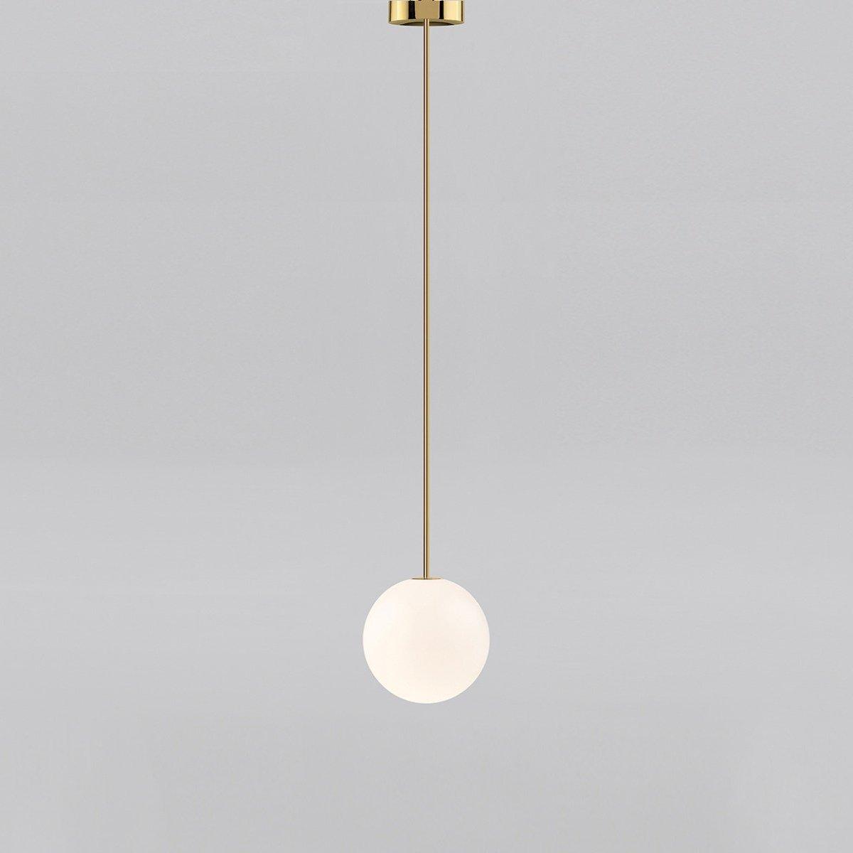 Minimalist Brass Globe Glass Pendant 1-Light