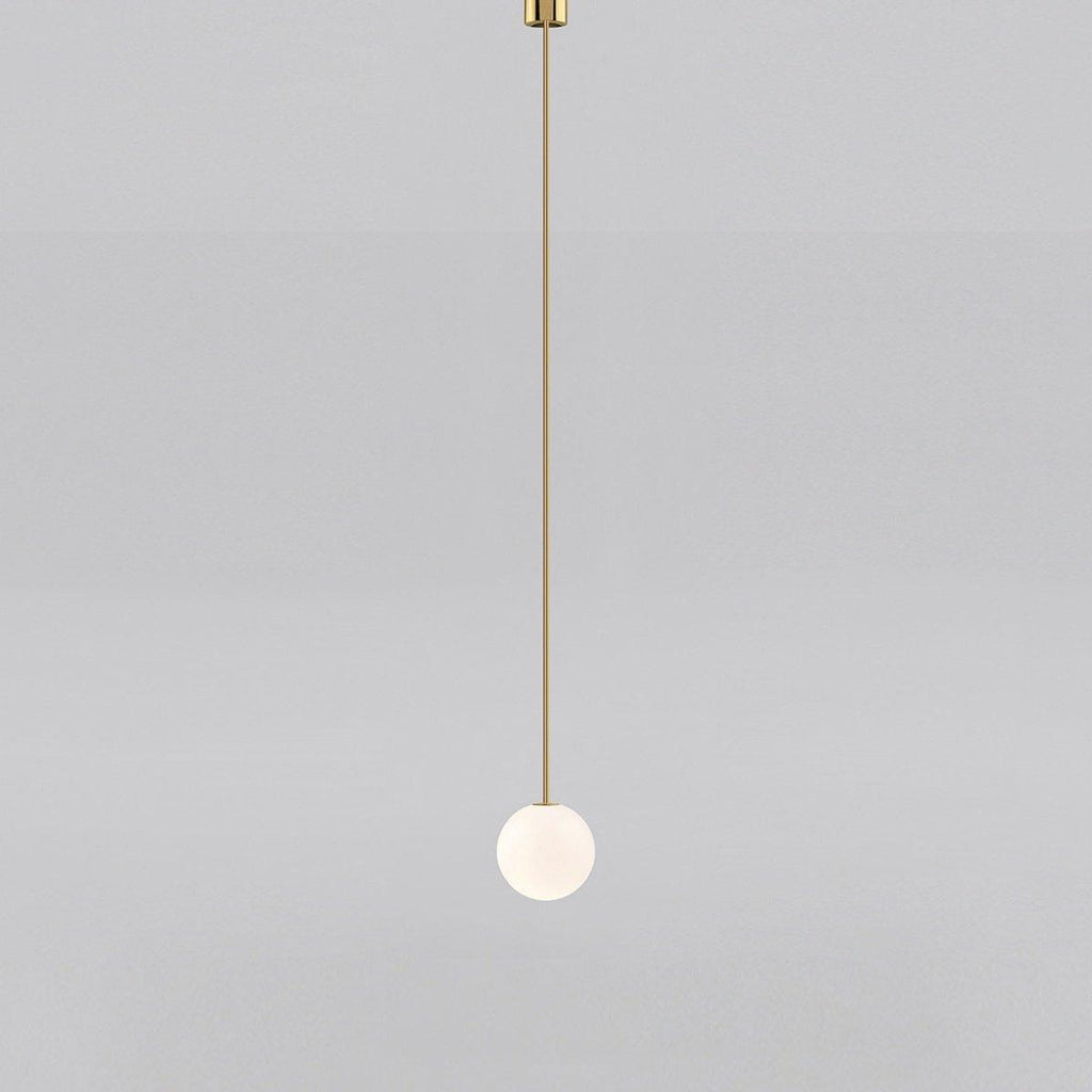 Minimalist Brass Globe Glass Pendant 1-Light