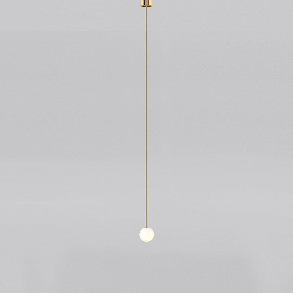 Minimalist Brass Globe Glass Pendant 1-Light