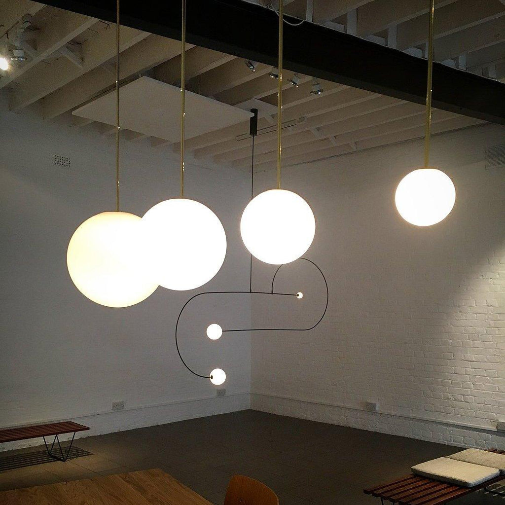 Minimalist Brass Globe Glass Pendant 1-Light