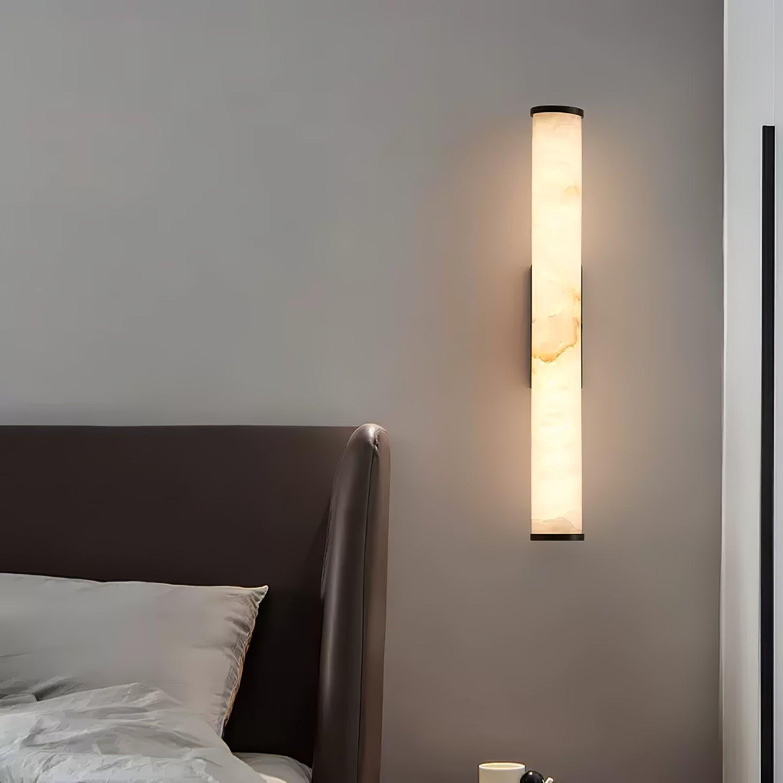 Modern Alabaster Tube LED Wall Sconce 1-Light