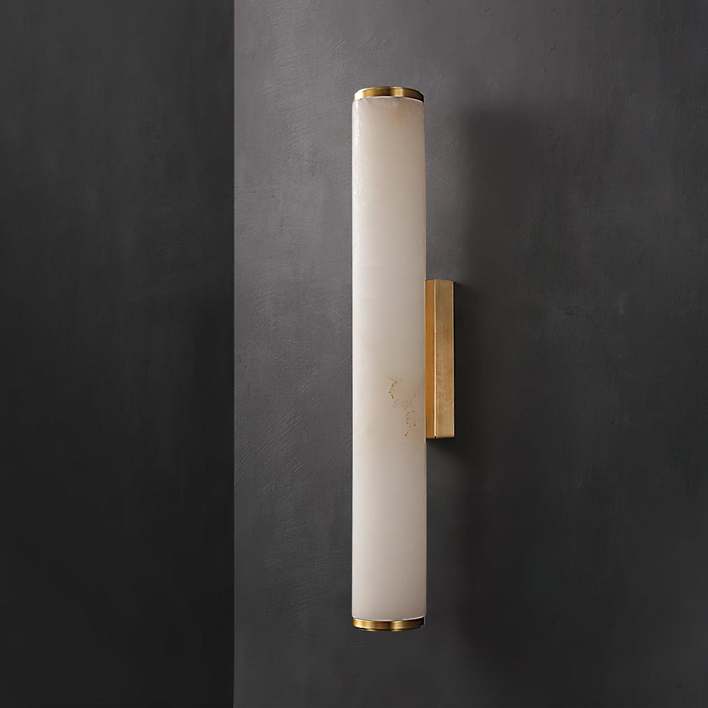 Modern Alabaster Tube LED Wall Sconce 1-Light