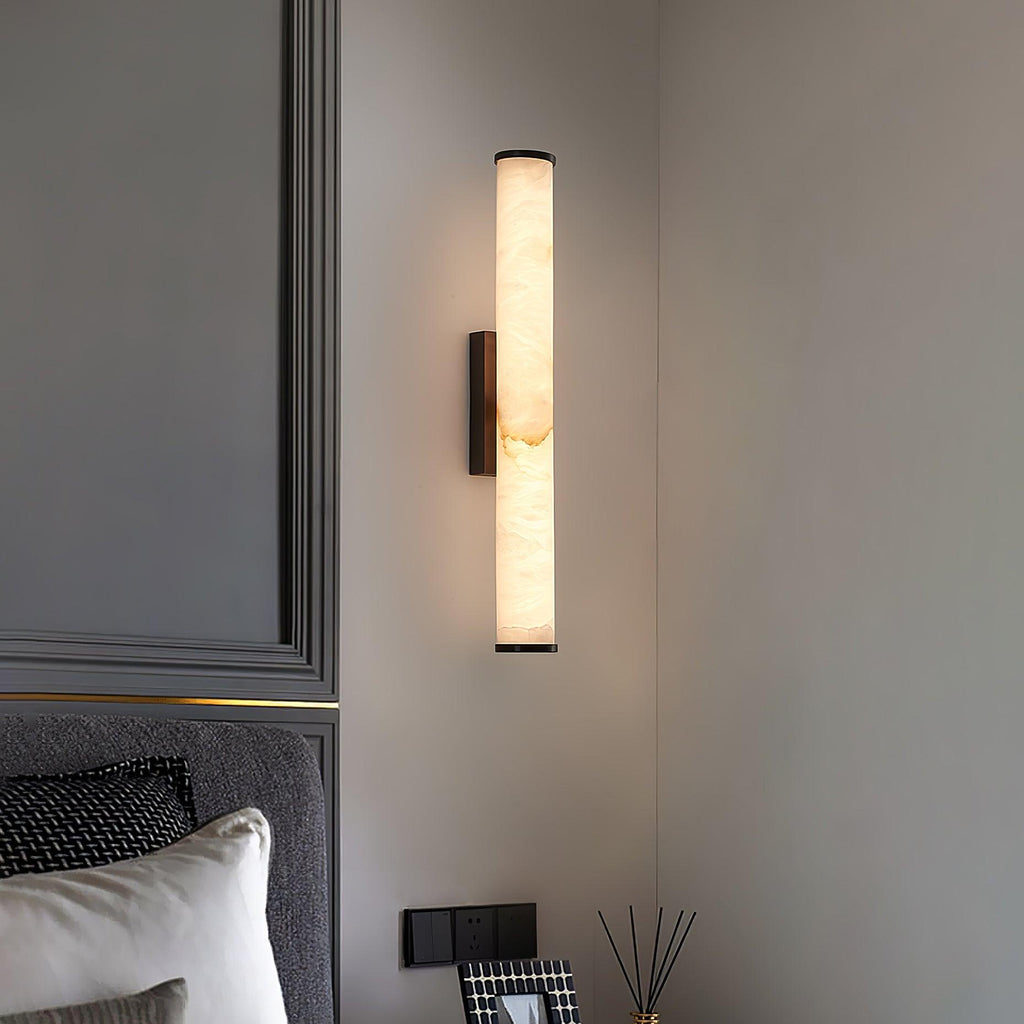Modern Alabaster Tube LED Wall Sconce 1-Light