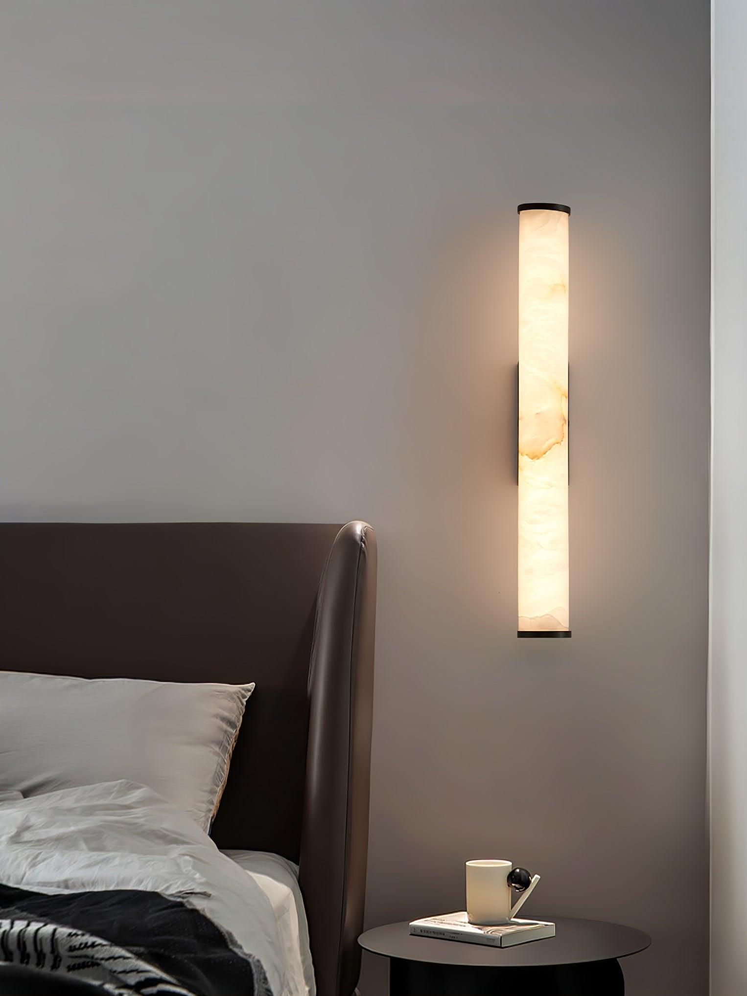 Modern Alabaster Tube LED Wall Sconce 1-Light