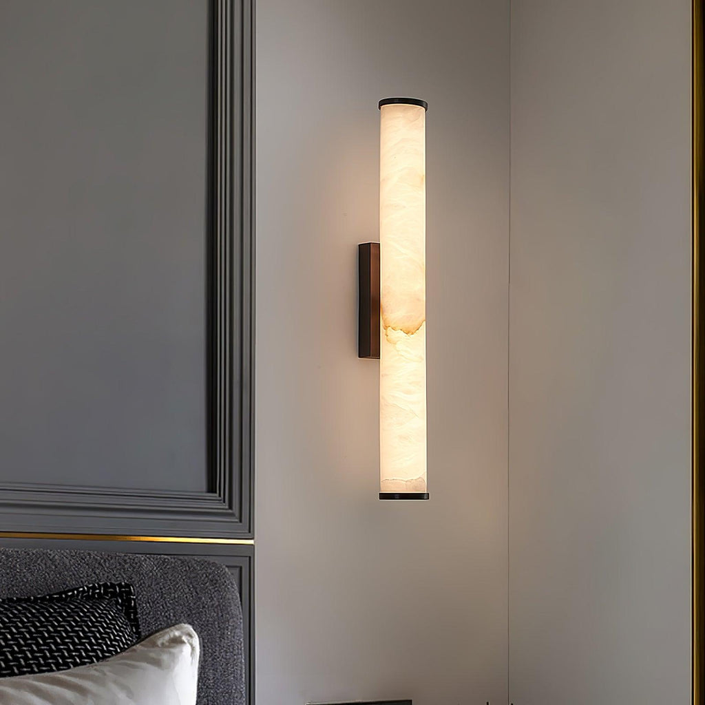 Modern Alabaster Tube LED Wall Sconce 1-Light