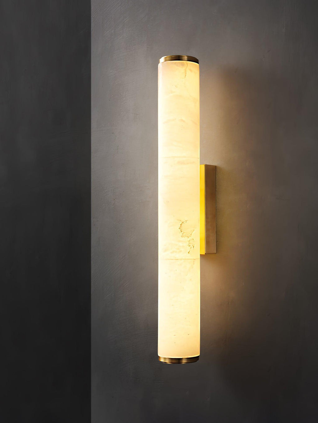 Modern Alabaster Tube LED Wall Sconce 1-Light